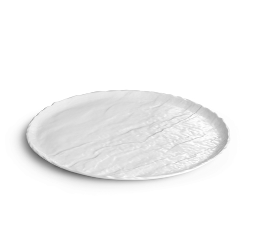 Porcelain flat platter 33cm - Plat de service plat en porcelaine 33cm